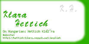 klara hettich business card